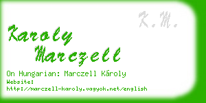 karoly marczell business card